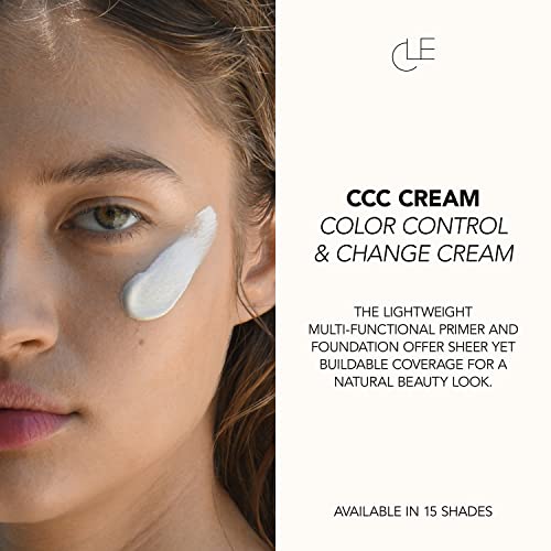 Cle Cosmetics CCC Cream Foundation, Controle de Cor e Creme de Mudança que é um híbrido BB e CC Cream, primer