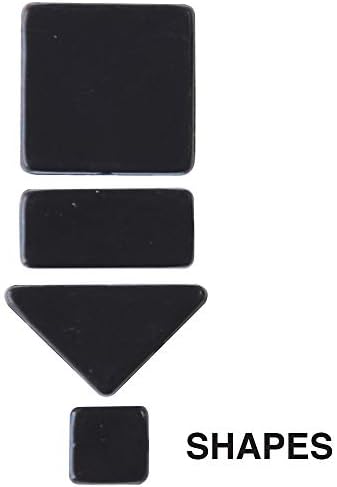 Os pedaços de mosaico de plástico de Beadery, 6-12mm, preto