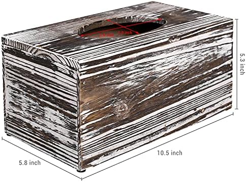 Mygift decorativo decorativo tocha de madeira tocada rústica suporte da caixa
