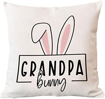 Capas de travesseiro de páscoa do avô Capa de travesseiro de coelho colorido Tampa de almofada de flores