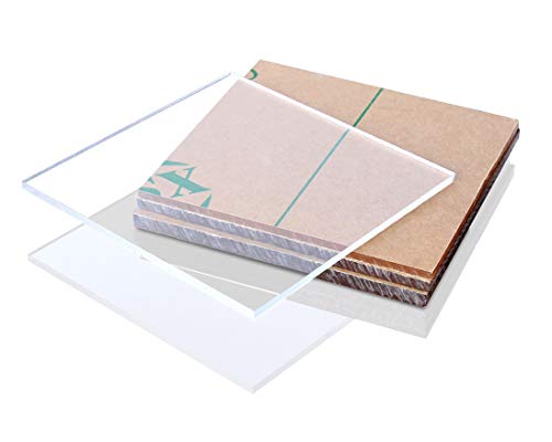 Folhas de acrílico transparente premium de 5pcs, 3mm de plexiglass polido em branco placas translúcidas Os acessórios