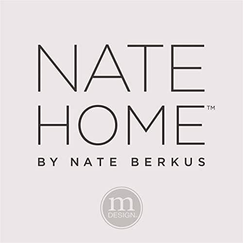 Nate Home por Nate Berkus Cotton Matelasse Blain | Com detalhes marginais, respirável, arremesso de temporada,
