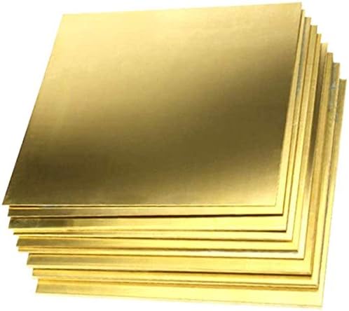 Placa de latão Yuesfz Folha de latão de metal folha de bronze folha de cobre boa condutividade 0,5mmx50mmx50mm