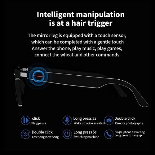 Hfingaqex Óculos inteligentes Bluetooth e3 chamando óculos de sol esportes de áudio ao ar livre de óculos