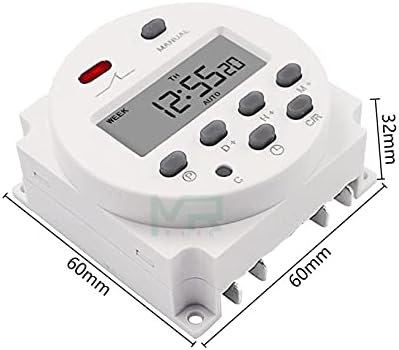Ganyuu Timer CN101A 220V 110V 24V 12V Digital LCD Power Timer Timer de tempo programável Relé 16A CN101