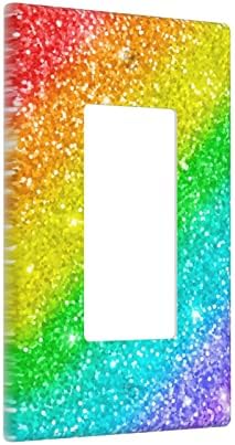 Colorido Multicolor Glitter Glitter Sparkling 1 Decorador de gangues/GFCI Tampa de luz Light Tampa