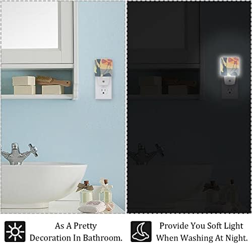 Rodailycay sensor de luz Light Light Abstract Cat, 2 Packs Night Lights Conecte-se na parede, luz noturna