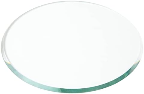 Plymor redondo 3mm de vidro chanfrado claro, 4 polegadas x 4 polegadas