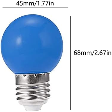 Ydjoo 6 pacote led lâmpada azul 3w cor azul g45 lâmpadas globos lâmpadas 110v lâmpada de lâmpada noturna