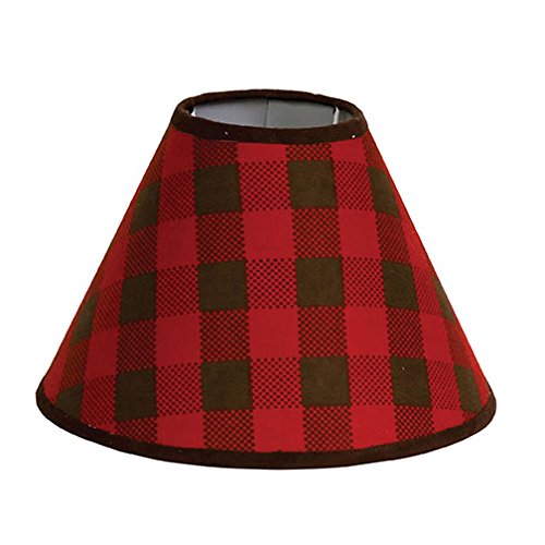 Trend Lab Lamp Shade, preto e vermelho xadrez