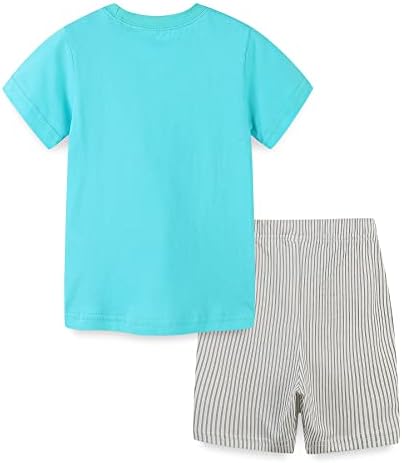 Camiseta de manga curta de algodão do garoto da criança bumeex e conjunto curto 1-7Y