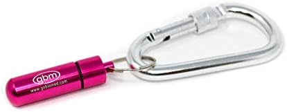 GBM Med Secure Pill Keychain com Lanking Carabiner