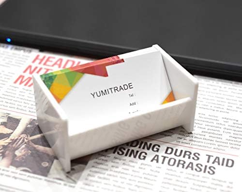 Cartão de nome de negócios de Yumitrade, suporte de cartão de visita de plástico moderno, titular de cartão de