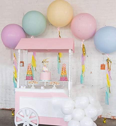Beaumode Balões Jumbo Pastel de 36 polegadas 5pcs enormes esferas para sessão de fotos Decoração de casamento