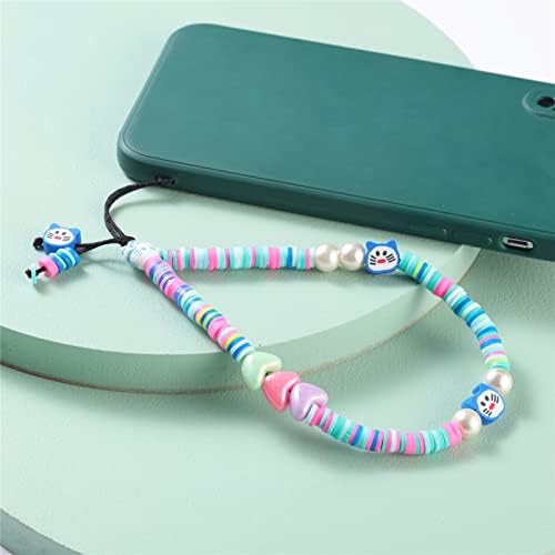 Kinizuxi 4pcs adorável pulseira de cordão com miçangas, charme de telefone de miçanga