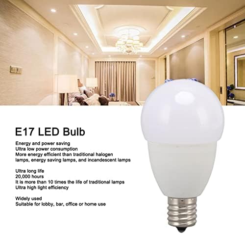 FTVogue 2pcs E17 LED Bulbo, Energy Eficiente Substitua a lâmpada da lâmpada para o escritório da barra de casa