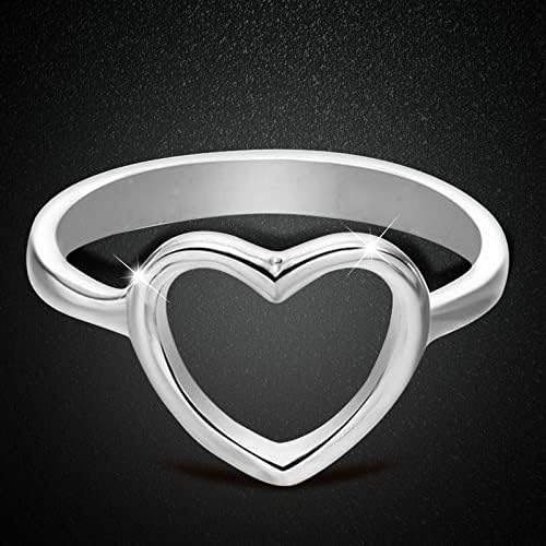 Simplesmente eletroplicar amor anel de diamante de diamante jóias de joias engajadas anel grandes
