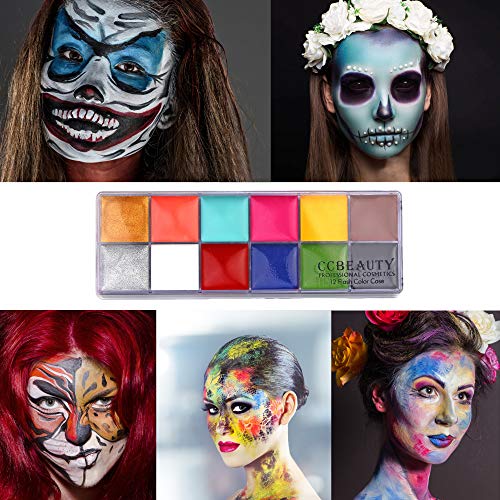 CCBeauty Professional Face Body Paint Oil for Adult 24 Cores Cores Halloween Art Party