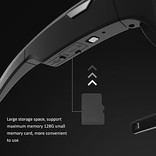 GOWENIC 2K Full HD Camera Glasses Gravação de vídeo Esporte óculos de sol Eyewear, 90 ° ângulo de vídeo Inteligente