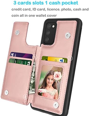 Caixa de carteira do Galaxy A03S Tekcoo, Luxo Minimalista de Luxo PU Id Candelas de Crédito Crédito
