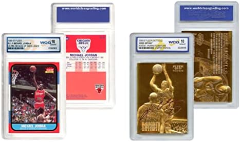 Kobe Bryant Gold e Michael Jordan Decade Fleer Rookie Cards Conjunto - Gent Gem 10