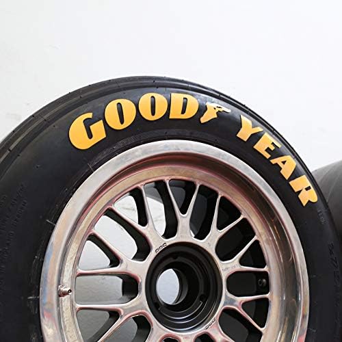 Adesivos de pneu Goodyear com pé de asa - kit de letras de pneus de borracha permanente DIY com