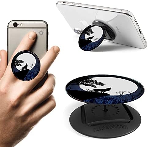 Wolf Full Moon Mountain Phone Grip Cellphone Stand se encaixa no iPhone Samsung Galaxy e mais