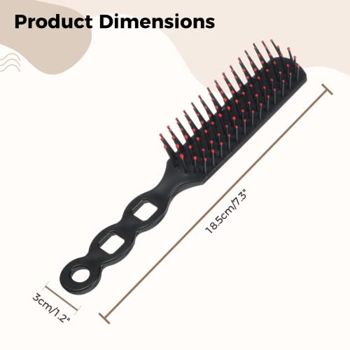 Anjetano 36 embalagens escovas de cabelo para teto de cabelo embrulhado individualmente para cabelos encaracolados