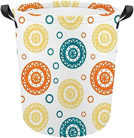 Colourlife Vale à prova d'água Roupa de lavanderia cesta de cestos de cestos padrão Vojo de brinquedo Armazenamento