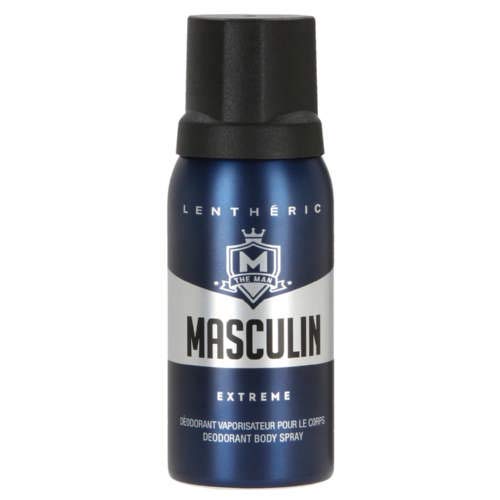 Mg MASCULINA Lentheric Spray Extreme 150ml -Lentheric Masculin Extreme é um spray corporal desodorante