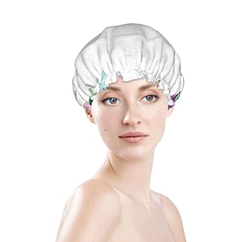 Mulheres reutilizáveis ​​Hainha esticada Cha cabelo Hat de aquarela Plantas suculentas Camadas