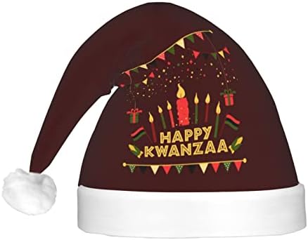 Sderdzse feliz kwanzaa chapéu de natal com luminosa novidade adulta para chapéus para festas de férias
