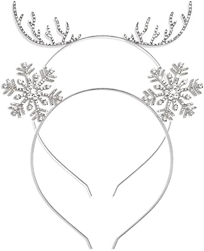 Bandas da cabeça de Natal Renéias de chapéus de rena de natal para mulheres Crystal Feliz Natal VODO