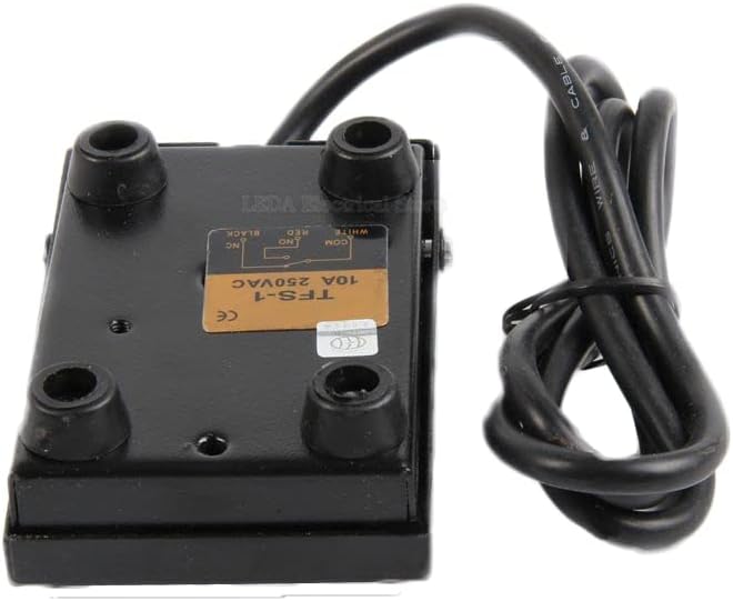1pcs preto tfs-1 metal não deslizamento Momentary Electric Power Pedal Pedal interruptor 250V AC 10A SPDT à