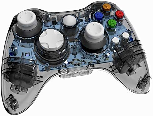 Controlador sem fio Compatível com o Xbox 360 Double Motor Vibration Wirepad Gamepad Games Joypad, Black - Pawhits