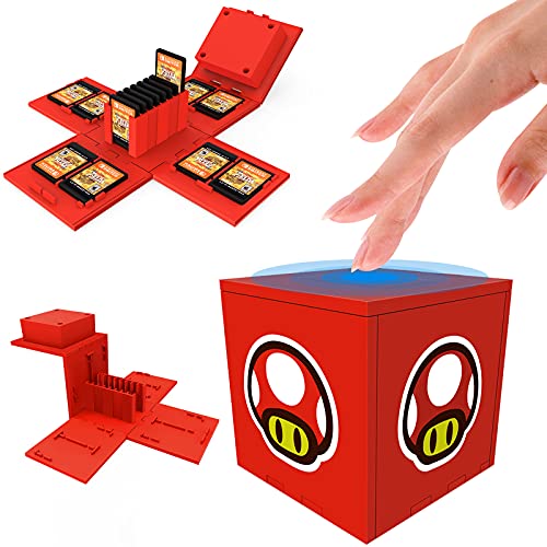 UFOPETIE 16 Em 1 caixa de armazenamento de jogo para troca de cartas de jogo Mario Games Cube Até