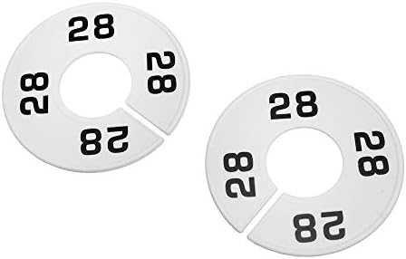DBM Importa 10 PC 3-1/2 Tamanho do rack de roupas 28 Divisores cabides de plástico branco Round