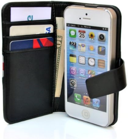 Prodigee walletgee+ iph5-wlg+ -Strblk Caso de carteira de fólio elegante compatível com o iPhone