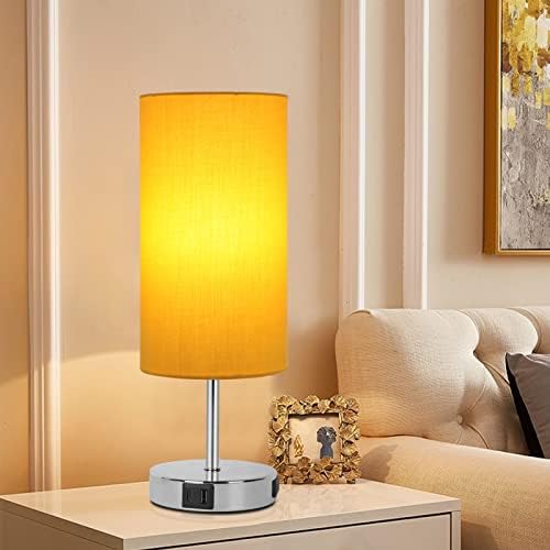 Lvin Linnmon Lamp com porta e saída USB, lâmpada de mesa de controle de toque para quartos, lâmpada de mesa de