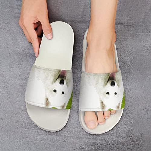 Sandálias da Casa Branca samoiadas não deslizam chinelos de dedo do pé para massagem banho de chuveiro