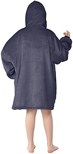 Jodimitty Capolador de cobertor vestível para crianças super quente com moletom com capuz de bolso
