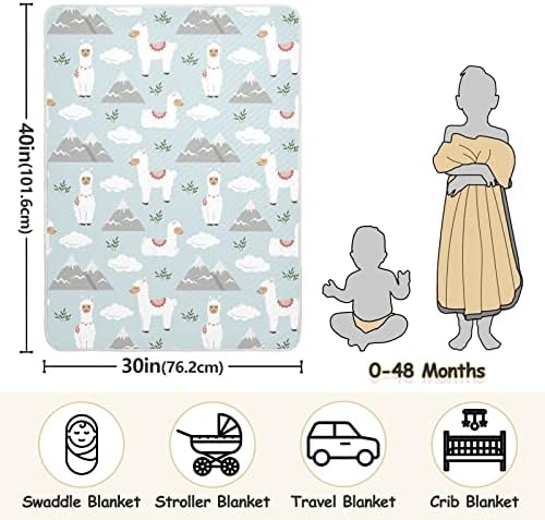 Cobertor de algodão de algodão da nuvem de cobertor para bebês, recebendo cobertor, cobertor leve e macio para berço, carrinho, cobertores de berçário, 30x40 em