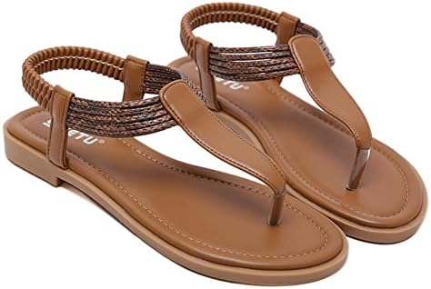 Sandálias de verão para mulheres confortáveis ​​e leves respiráveis ​​de camada aberta de sandália