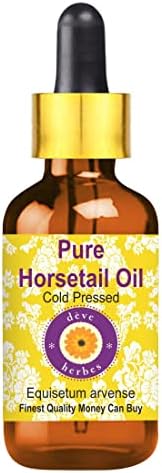 Deve Herbes Pure Horsetail Oil com gotas de gotas de vidro de grau naturais de grau terapêutico