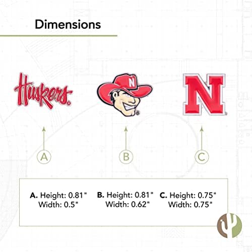 Universidade de Nebraska pinos de lapela 3 pacote huskers gbr nu huskers esmalte do logotipo feito de metal