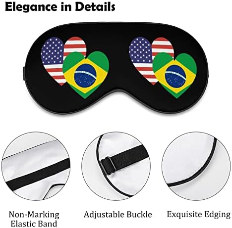 Máscara de máscara para o olho da bandeira do coração da Brasil -Americana