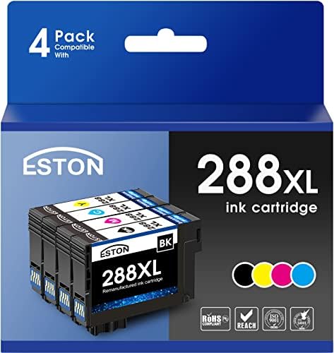 Eston Remanufacured Maior rendimento para Epson 288 tinta xl 1 preto 3 colorido pacote de combinação
