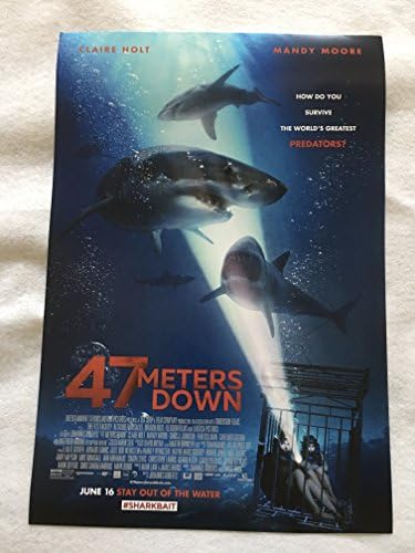 47 metros abaixo - D/S 13 X19 Pôster promocional original 2017 Ataque de tubarão Mandy Moore