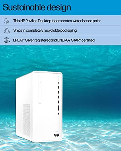HP Pavilion Desktop PC, 12ª geração Intel Core i7-12700, 12 GB Sdram, 512 GB SSD, Windows 11
