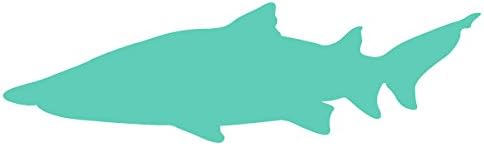 Nadar de tubarão Goblin aplicável - Decalque de vinil para uso ao ar livre em carros, ATV, barcos, janelas e muito mais - Mint 4 polegadas